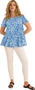 Roaman's Plus Size Ultimate Cotton Crewneck Short Sleeve Swing Tee