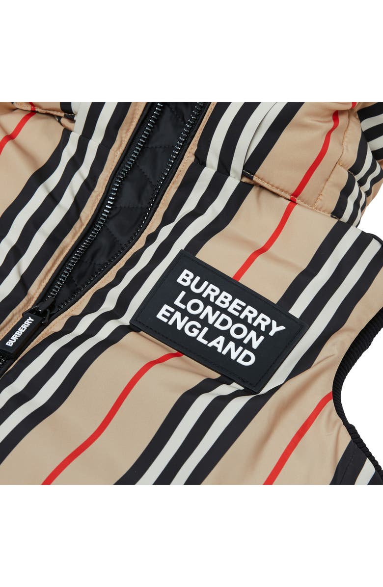 Burberry Leroy Stripe Down Hooded Vest, Alternate, color,