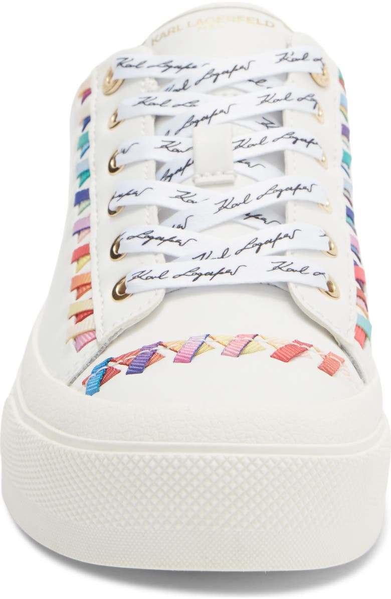 KARL LAGERFELD PARIS Galva Platform Sneaker, Alternate, color, Bright White