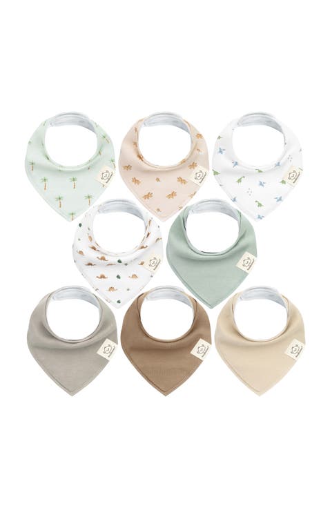 8-Pack Organic Bandana Bibs (Boy)