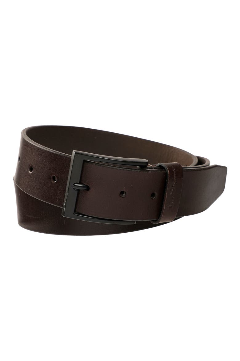 Leather Casual Belt, Alternate, color, BROWN