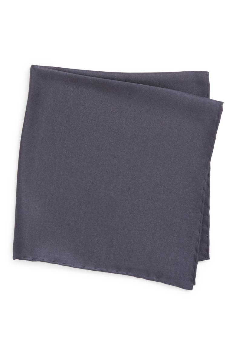 Silk Pocket Square, Main, color, MIDNIGHT NAVY