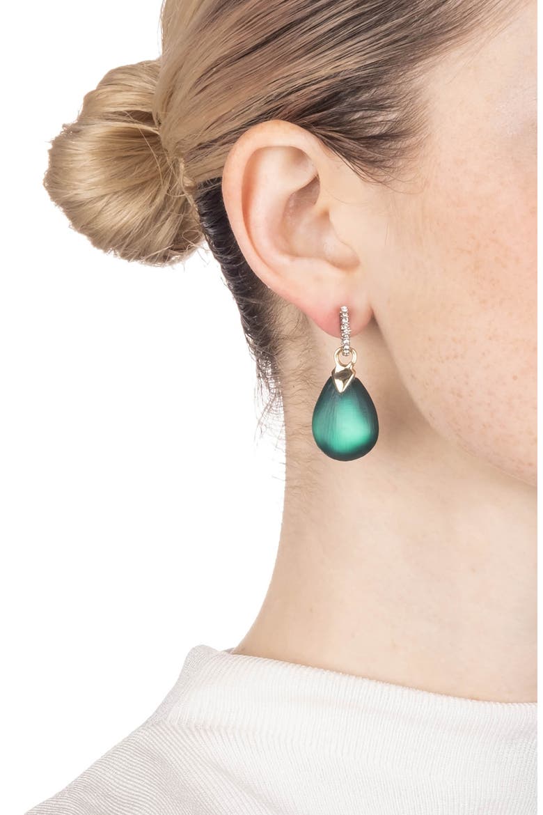 Teardrop Earrings, Alternate, color, BLACK FOREST