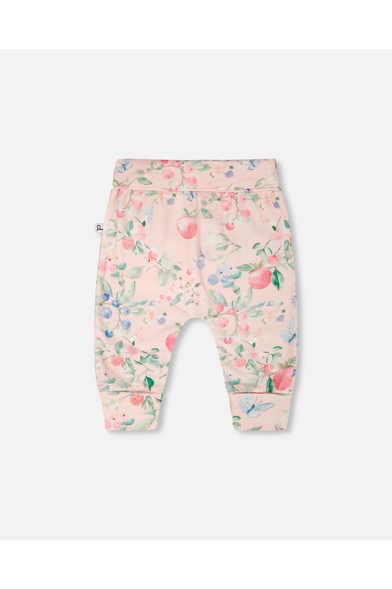 Organic Cotton Jersey Evolutive Berries Printed Pants, Alternate, color, Pink Printed Berries