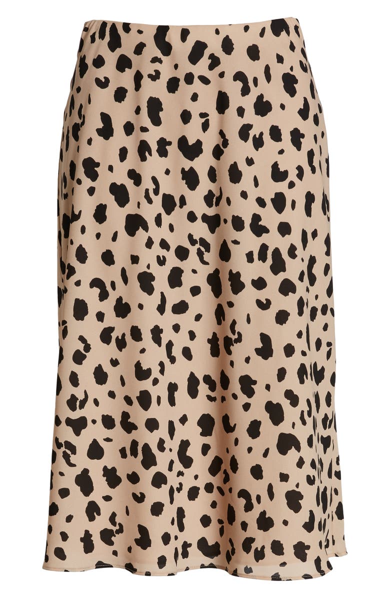 Socialite Leopard Print Midi Skirt, Alternate, color, 
