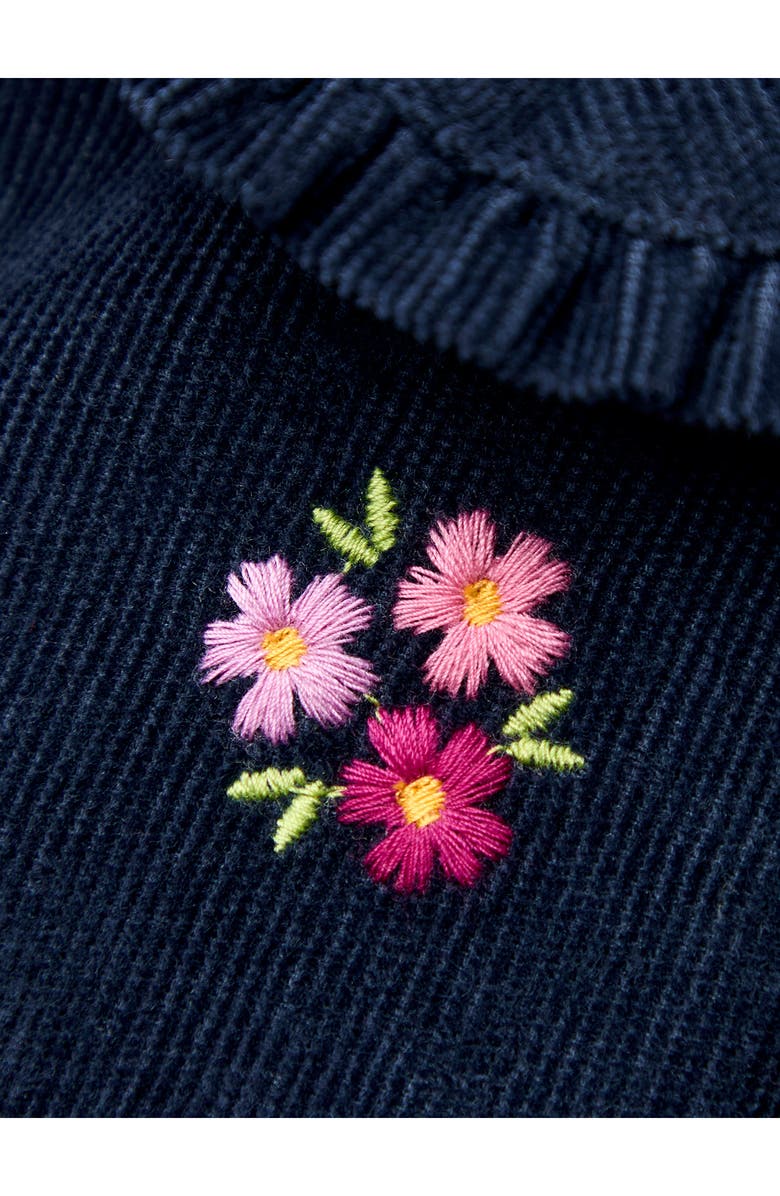 JOJO MAMAN BEBE Floral Embroidered Long Sleeve Corduroy Dress, Alternate, color, Floral