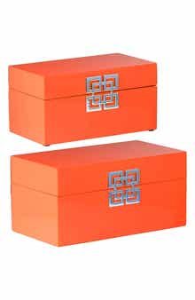 A & B Home Set of 2 Decorative Boxes
