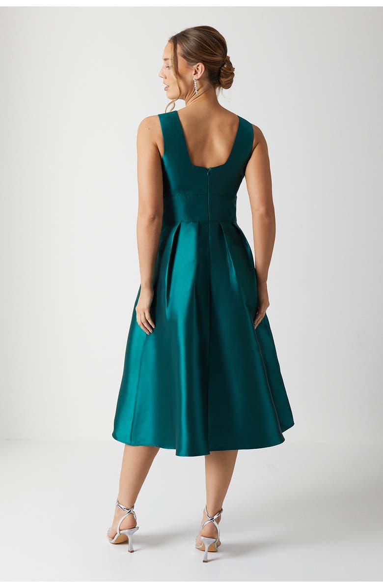 Coast Twill Midi Bridesmaid Dress, Alternate, color, Emerald