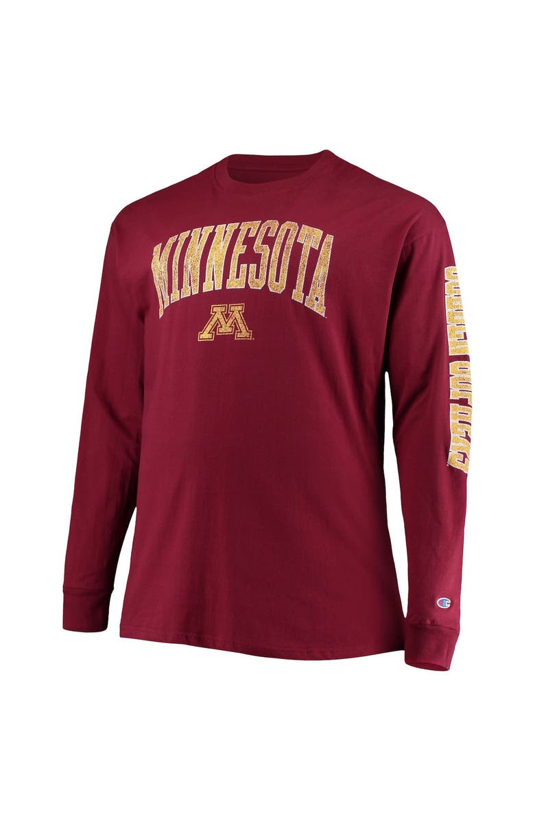 Champion Men's Champion Maroon Minnesota Golden Gophers Big & Tall 2-Hit Long Sleeve T-Shirt, Alternate, color,