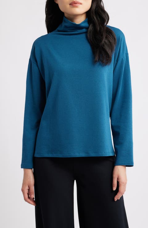 Funnel Neck Boxy Top