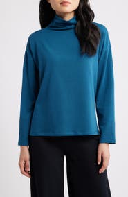 Eileen Fisher Funnel Neck Boxy Top