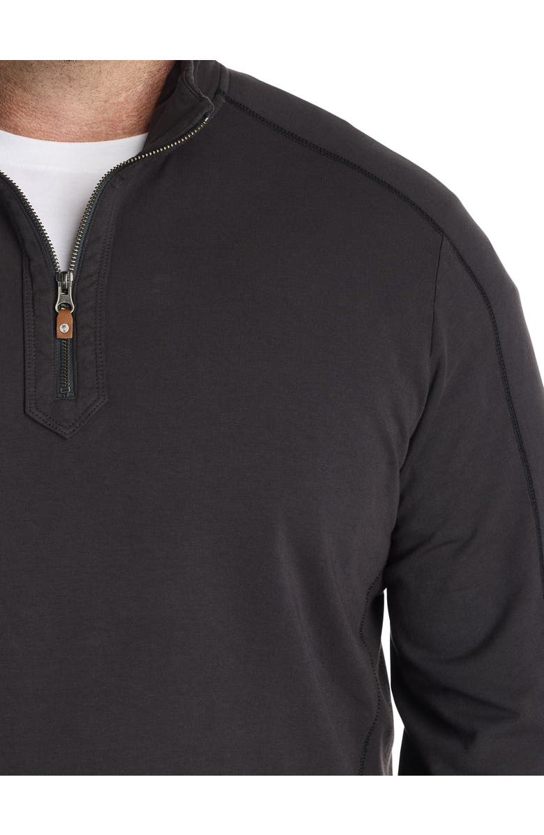 Tommy Bahama Big & Tall Ben and Terry Half-Zip Pullover, Alternate, color, Coal