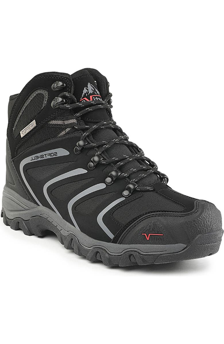 Nortiv8 Waterproof Hiking Boot, Main, color, Black/ Dark/ Grey
