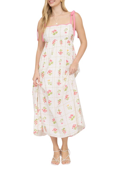 Floral Tie Strap Sundress