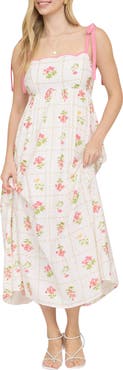 Blu Pepper Floral Tie Strap Sundress