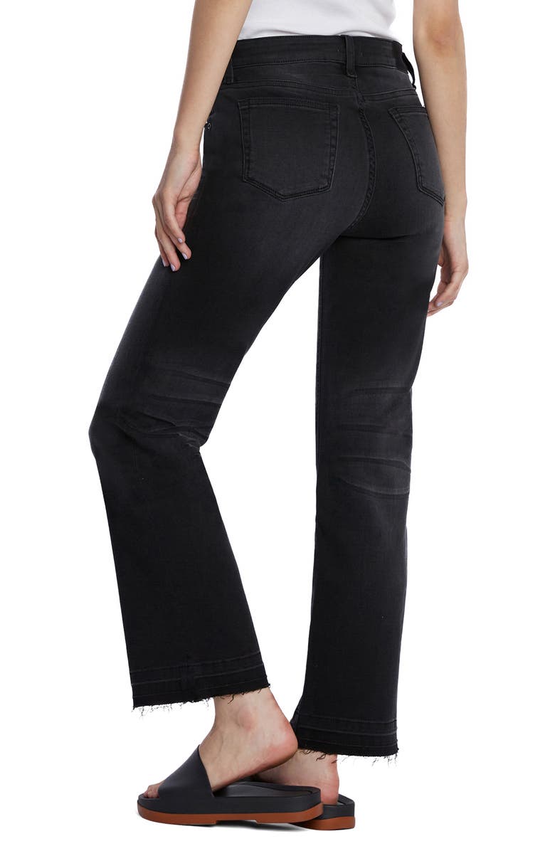 HINT OF BLU Ruby Release Hem Relaxed Straight Leg Jeans, Alternate, color, Smoke Black