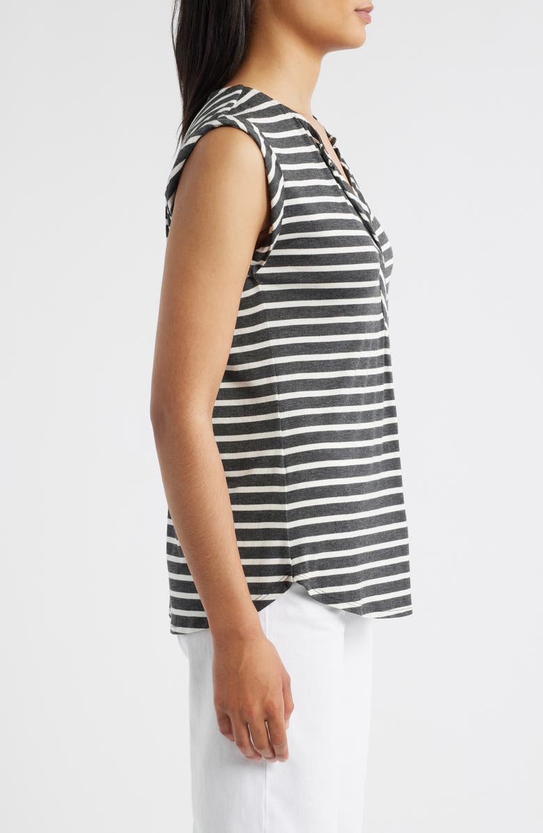 Loveappella Sleeveless Top, Alternate, color, Charcoal