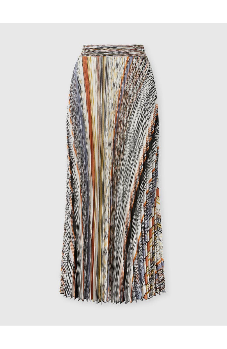 Missoni Pleated Midi Skirt In Knit, Main, color, Multicoloured
