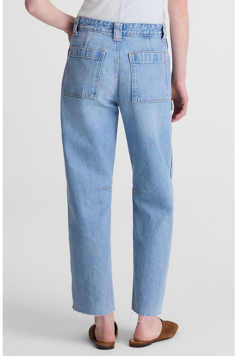 Darted Utility Barrel Leg Jeans, Alternate, color, FADED HORIZON WASH
