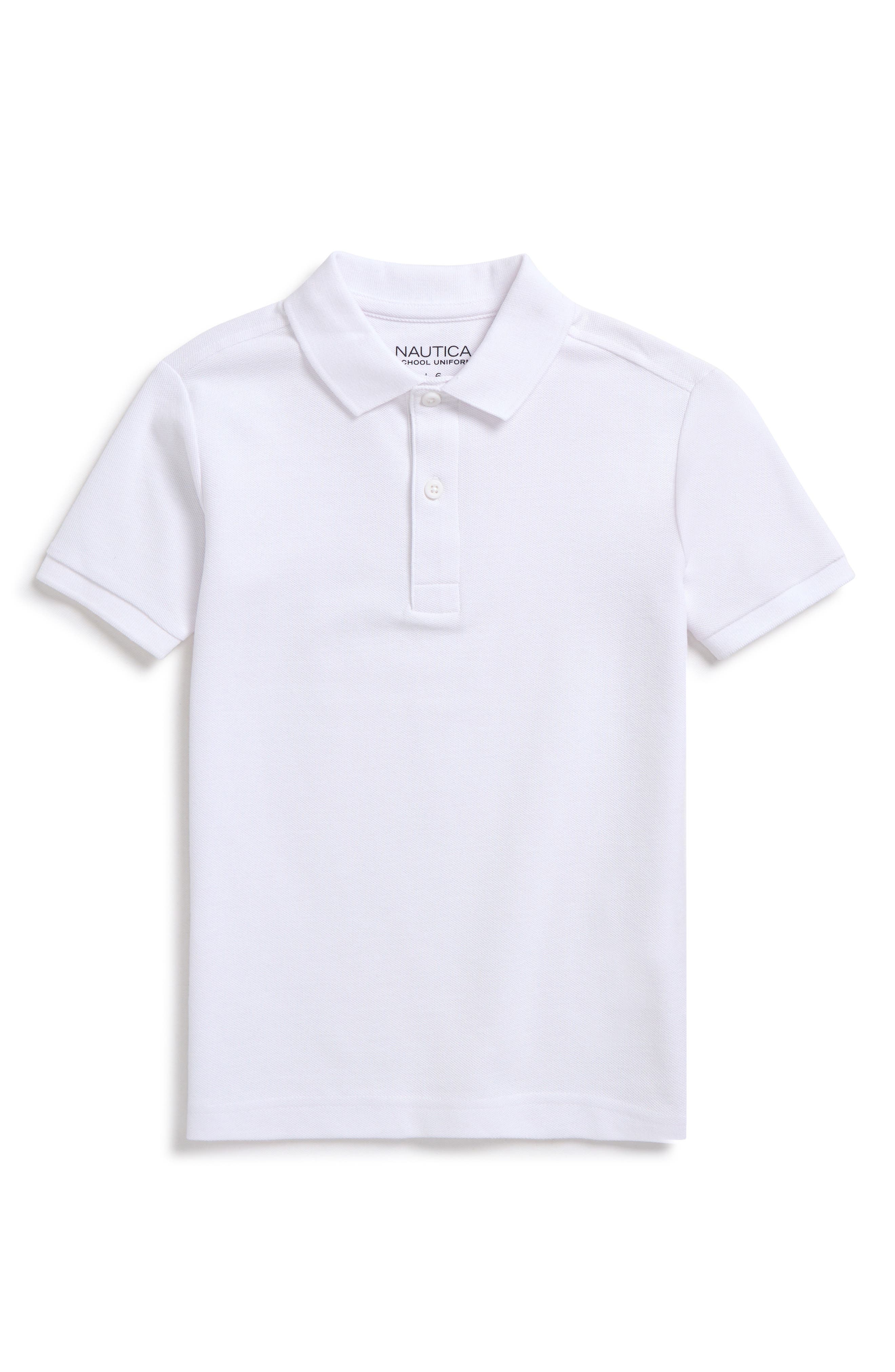 Nautica Kids' Solid Cotton Piqué Knit Polo