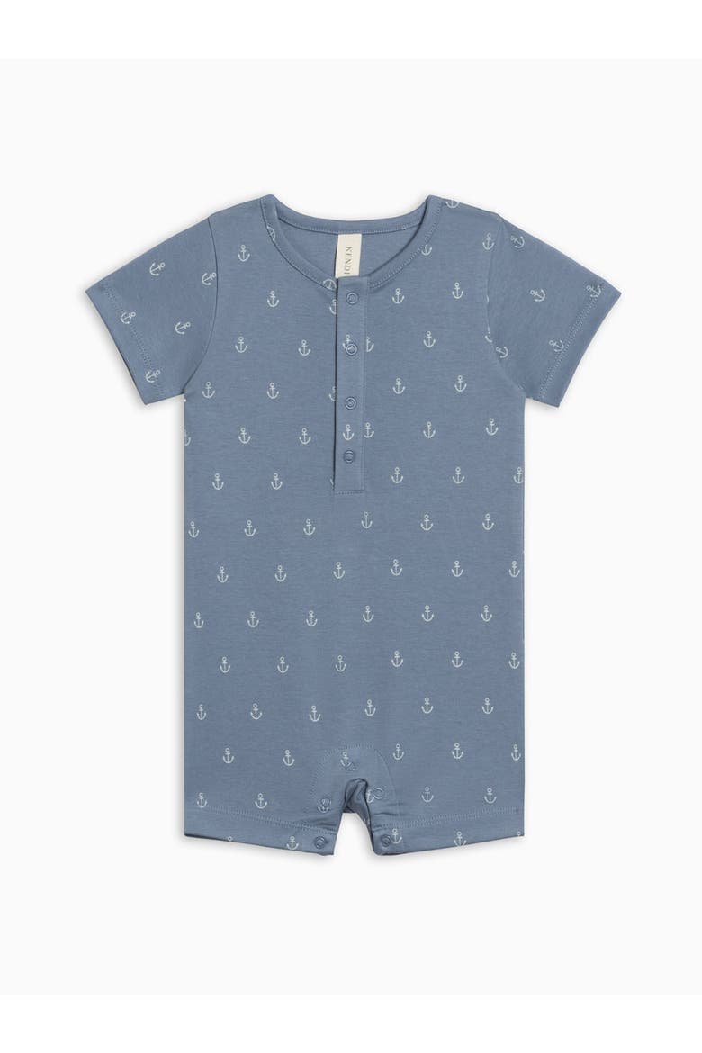 Organic Cotton Mason Romper, Main, color, Anchor / Sea + Powder