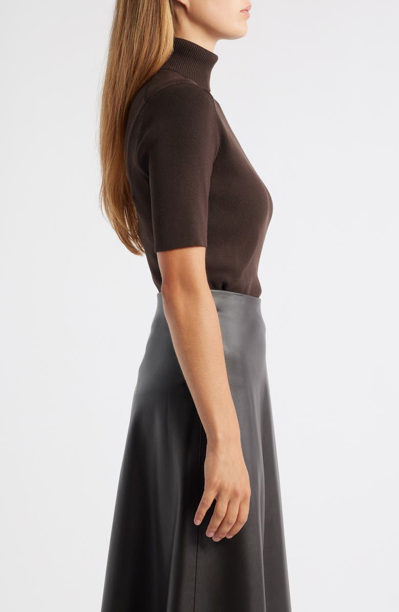 Anne Klein Short Sleeve Turtleneck Sweater, Alternate, color, 