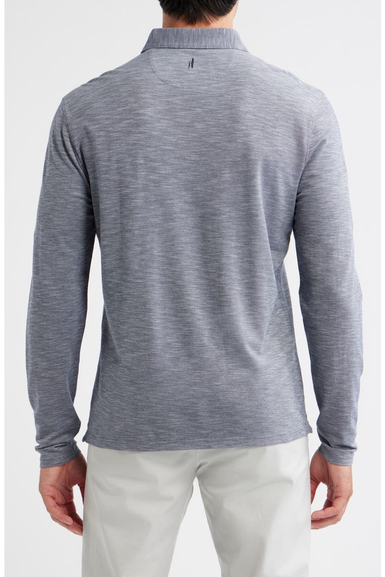 Long Sleeve Slub Pique Polo, Alternate, color, NAVY