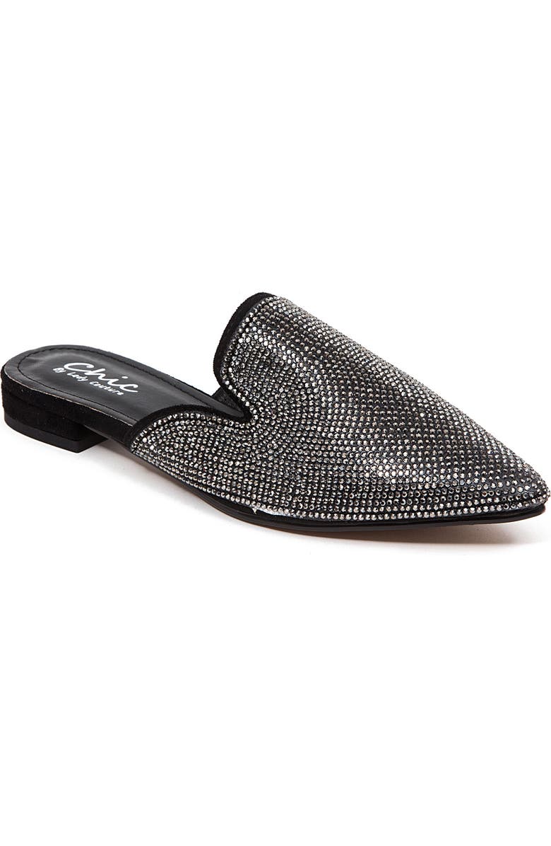 CHIC BY LADY COUTURE Cosmo Rhinestone Mule, Main, color,