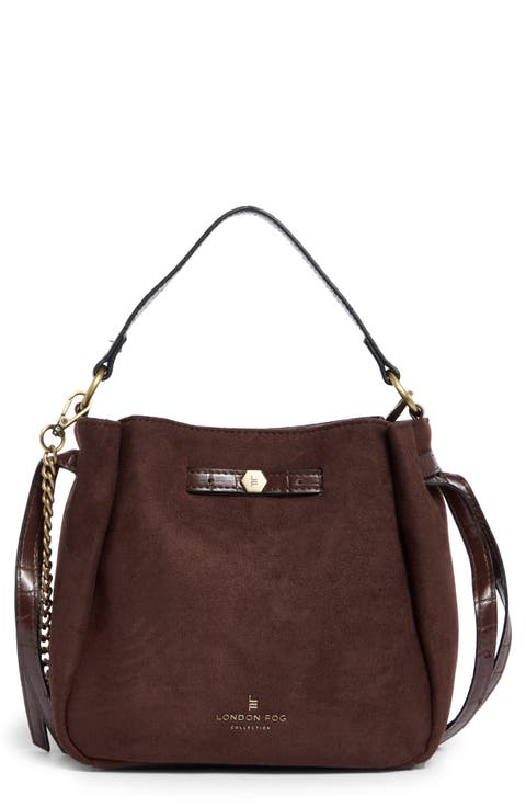 Faux Suede Crossbody Bag