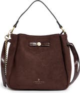 London Fog Faux Suede Crossbody Bag