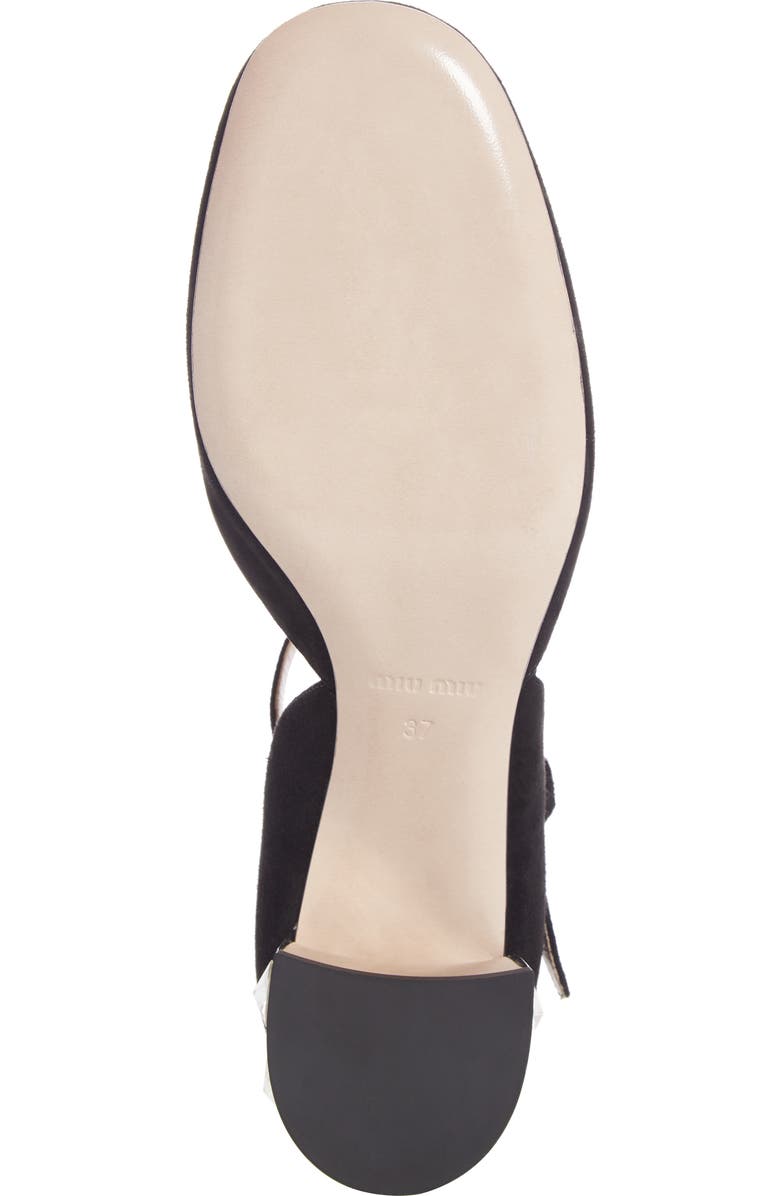 Miu Miu Embellished Block Heel Mary Jane Pump, Alternate, color,