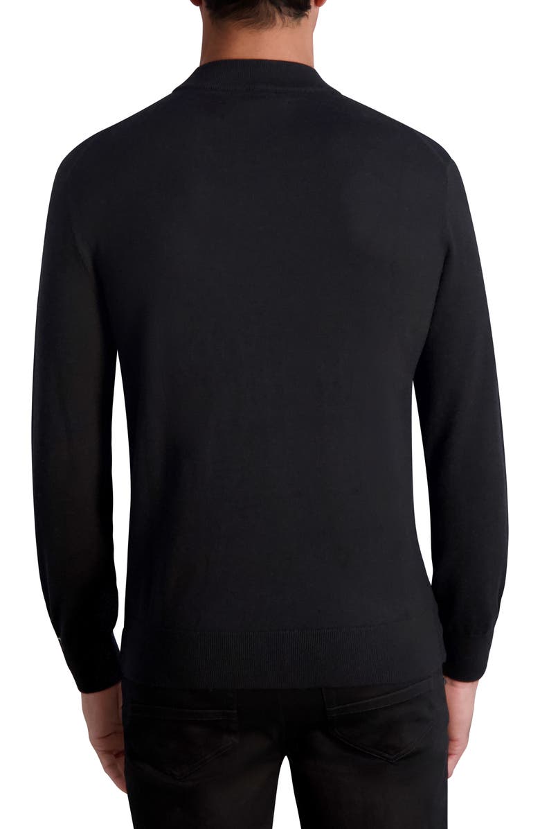Karl Lagerfeld Paris White Label Mock Neck Wool Blend Sweater, Alternate, color, 