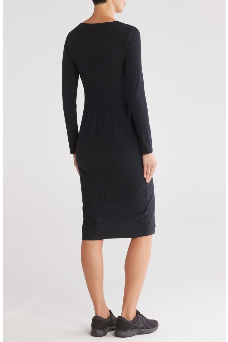 Impress Space Dye Long Sleeve Midi Dress, Alternate, color, DARKEST NIGHT