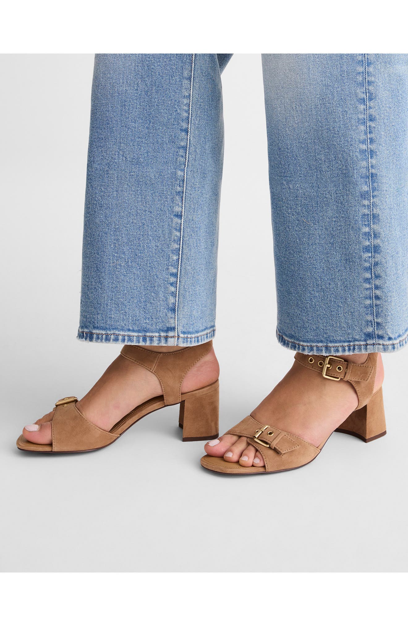 Madewell The Neeka Ankle Strap Sandal, Alternate, color, Tawny Khaki