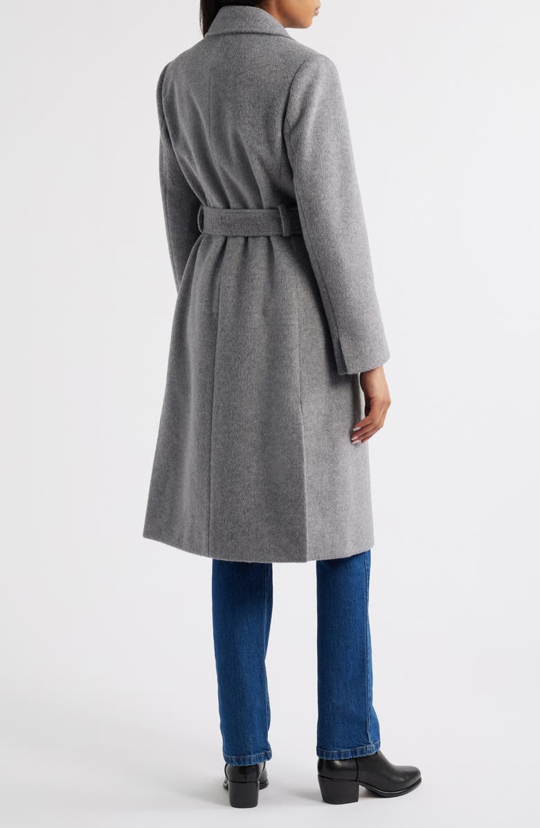 Sam Edelman Longline Wrap Coat, Alternate, color, Grey