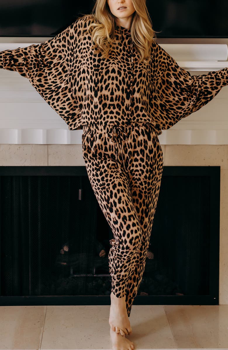 Midnight Bakery Cleo Animal Print Hoodie, Alternate, color, 