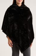 Nanette Lepore Hooded Faux Fur Ruana