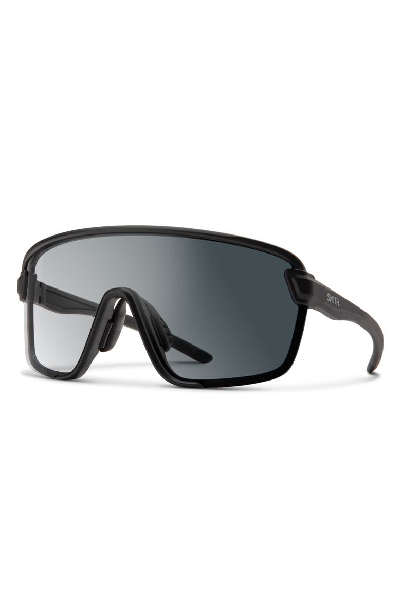 Smith Bobcat Photochromic 135mm ChromaPop<sup>™</sup> Shield Sunglasses, Alternate, color, Matte Black / Clear To Gray