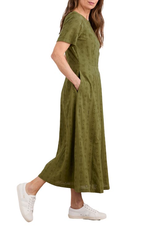 Garden House Eyelet Embroidered Midi Dress
