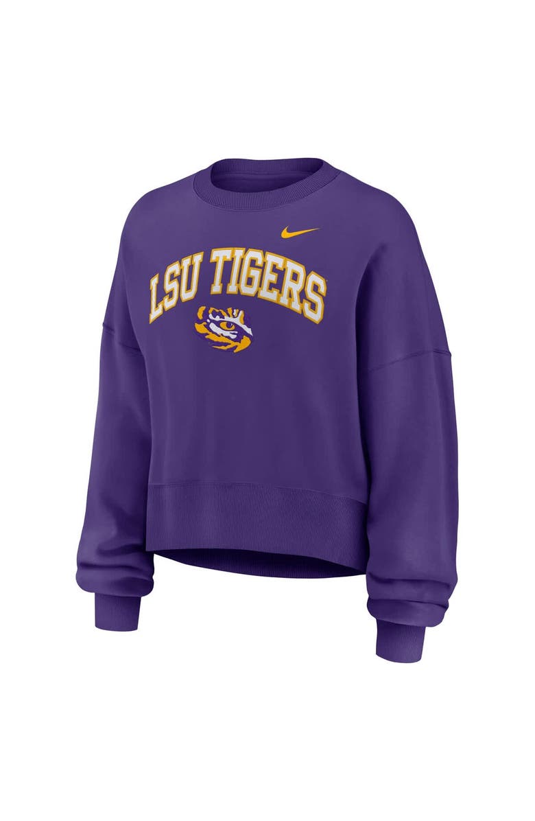 Nike Women's Nike Purple LSU Tigers Oversized Phoenix Arch Pullover Sweatshirt, Alternate, color, Purple