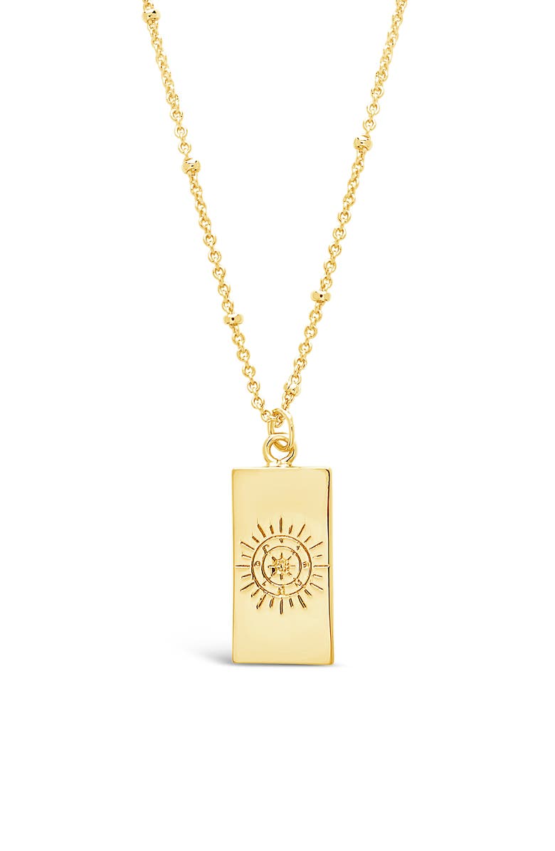 Sterling Forever Wheel of Fortune Pendant Necklace, Main, color, Gold