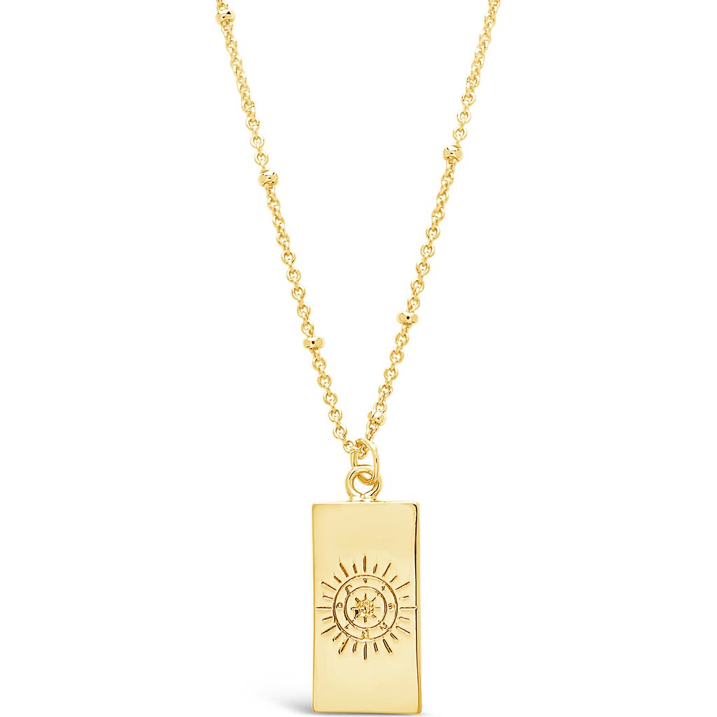 Sterling Forever Wheel Of Fortune Pendant Necklace In Gold