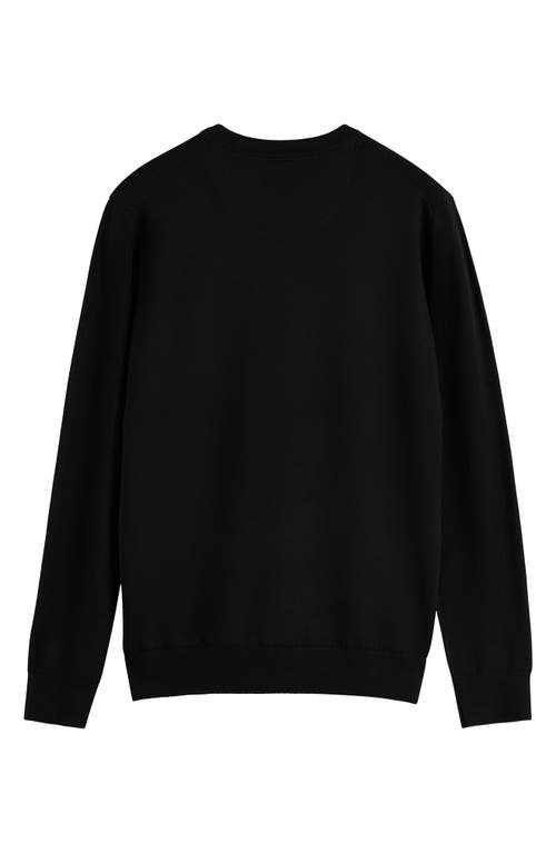 Scotch & Soda Core Crewneck Pullover In Black