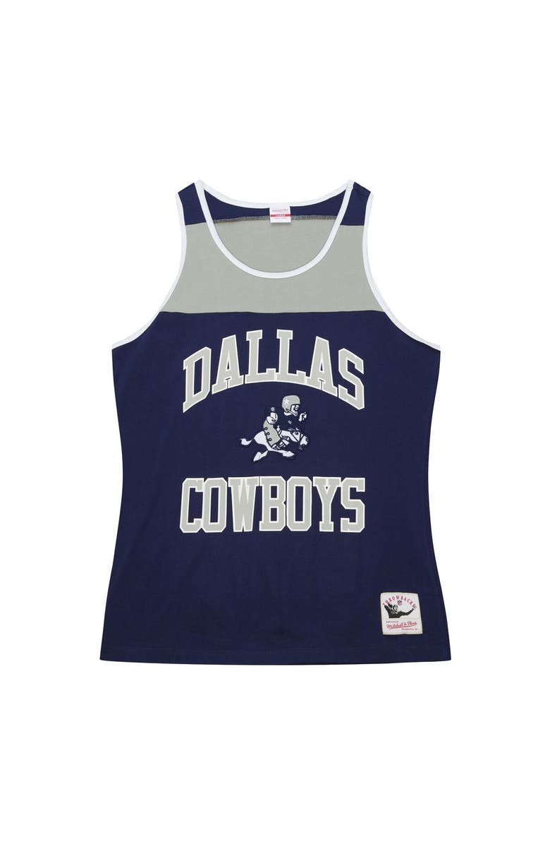 Mitchell & Ness Men's Mitchell & Ness Navy/Gray Dallas Cowboys  Heritage Colorblock Tank Top, Alternate, color, Navy