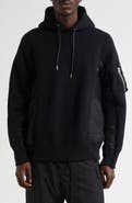 Sacai Sponge Sweat Mixed Media Hoodie