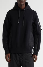 Sacai Sponge Sweat Mixed Media Hoodie