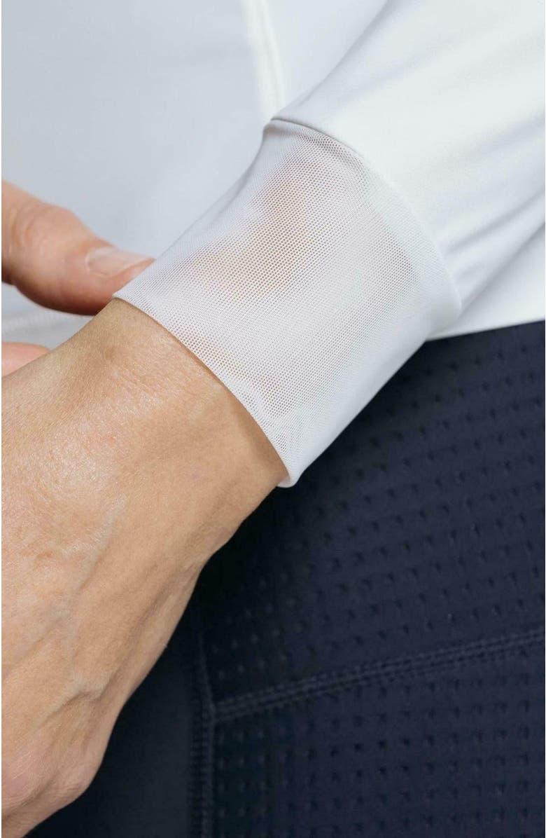 AVI Pickleball Volley Zip Long Sleeve, Alternate, color, White Lotus