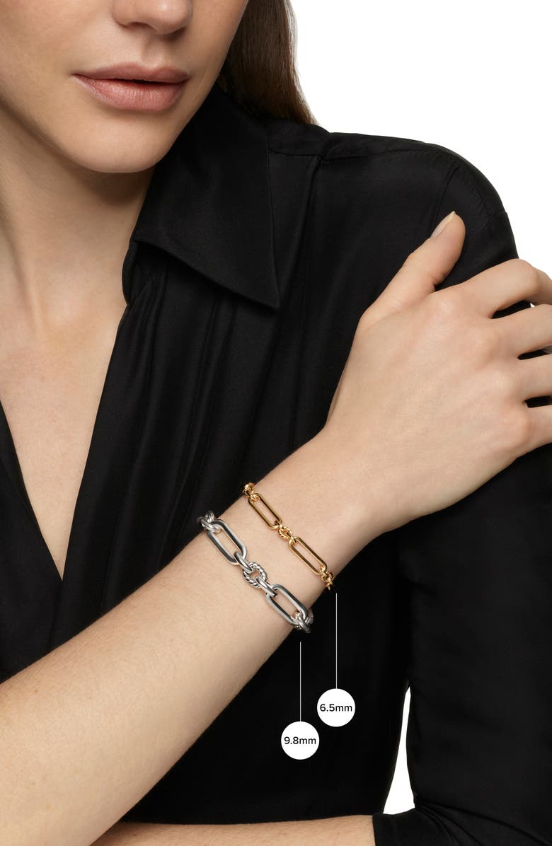 David Yurman Lexington Chain 18K Gold Bracelet, Alternate, color, Diamond/ Yellow Gold