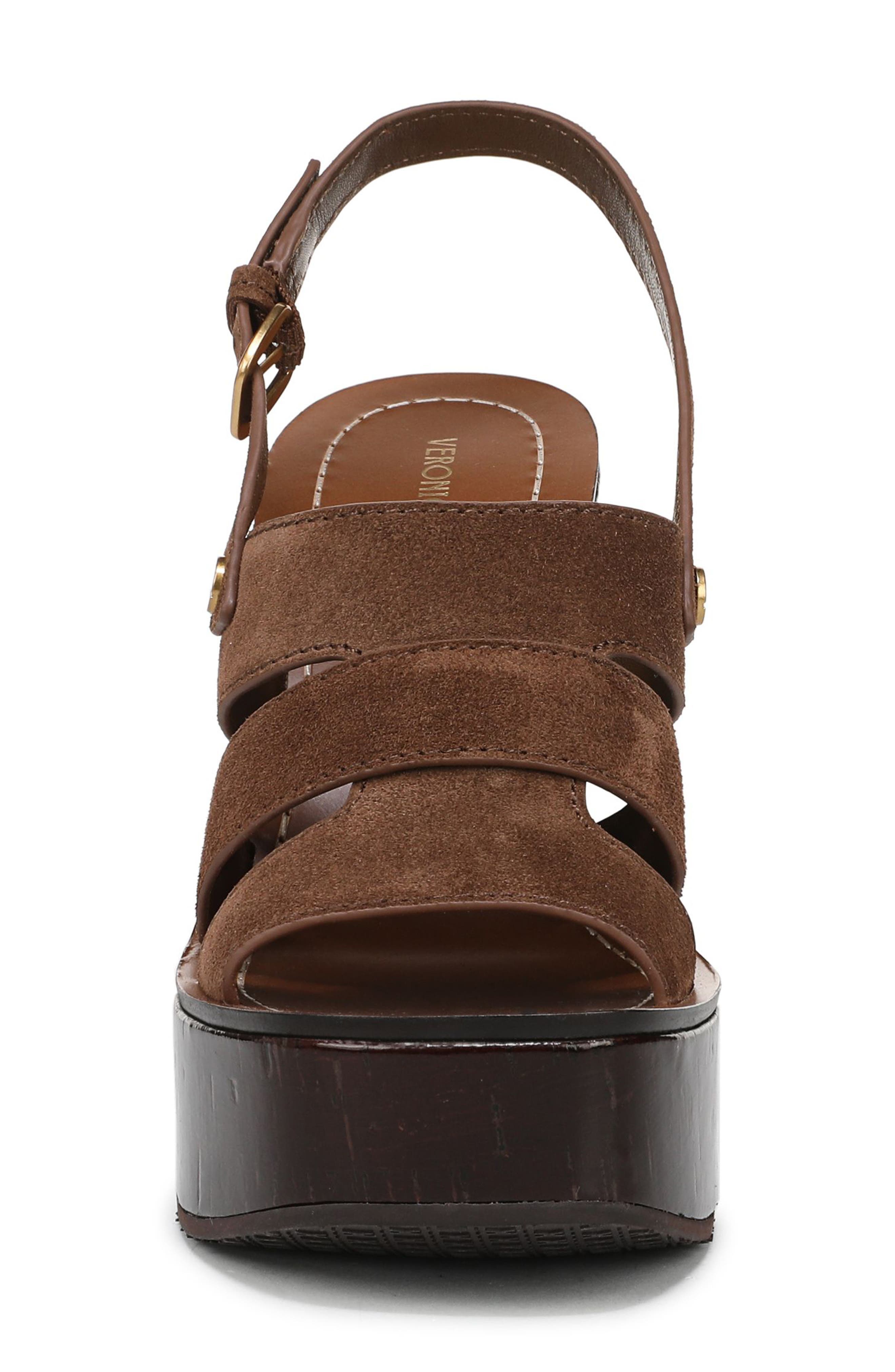 Veronica Beard Peony Slingback Platform Sandal, Alternate, color, Cedar