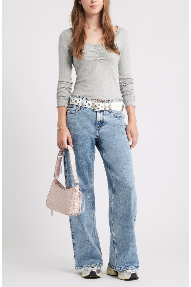 Low Rise Baggy Wide Leg Jeans, Alternate, color, WILSHIRE